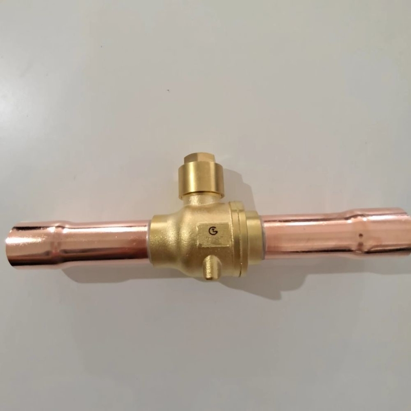Válvula de bolas de latón para refrigerantes y otras aplicaciones Rango de 0-4.5 MPa