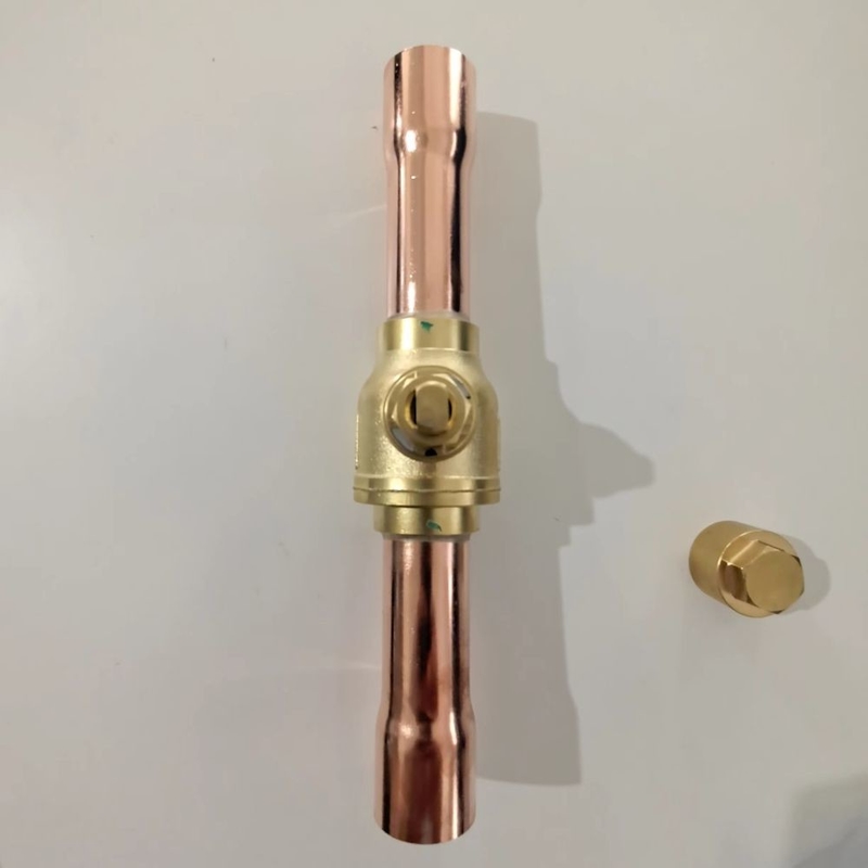 Válvula de bolas de latón para refrigerantes y otras aplicaciones Rango de 0-4.5 MPa