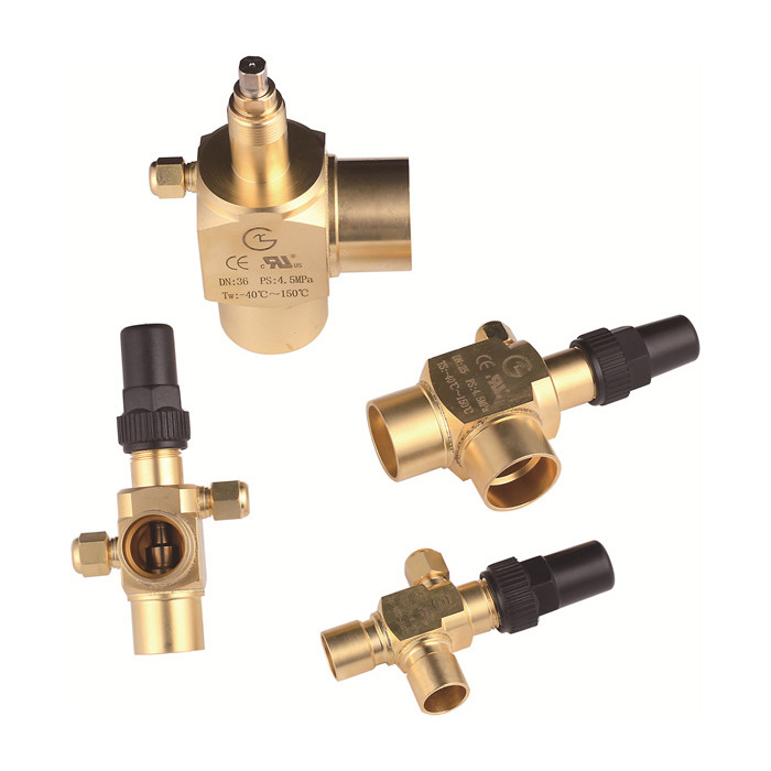 Válvula de ángulo de refrigeración para CFC HCFC HFC R717 Medios con larga vida útil y presión de 9,5 MPa