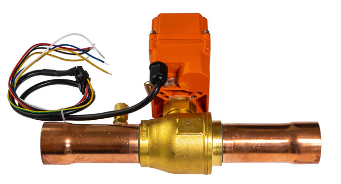 Válvula eléctrica de control de bola para la industria de la refrigeración -40 °C a 80 °C