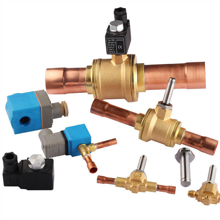0-3.0 MPa 3/8 Tipo de brida de válvula de refrigerador con solenoide con una alta fiabilidad